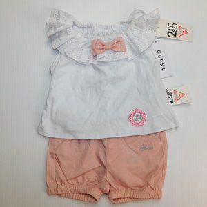 Guess Baby Girls 3-6 Months Shorts & Top Set NEW